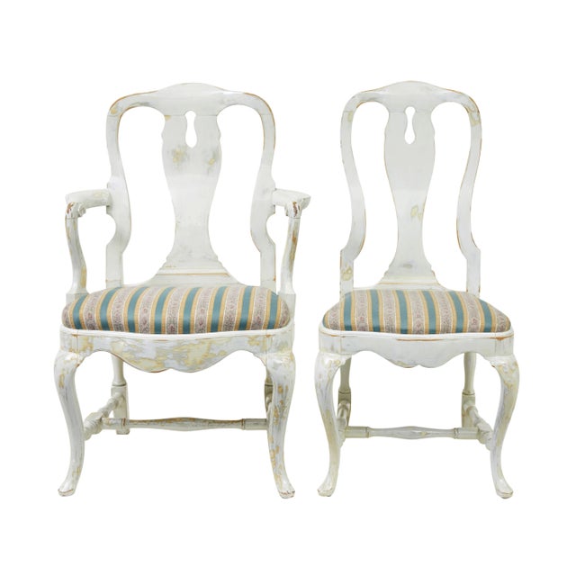 Queen Anne Lacquered Dining Chairs, 1920s, Set of 14 For Sale - Image 11 of 13