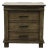A-America Glacier Point Collection Solid New Zealand Pine 27" Three Drawer Nightstand - Greystone Finish For Sale