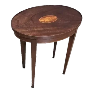 Baker Mahogany Federal Style Shell Inlay Occasional Table