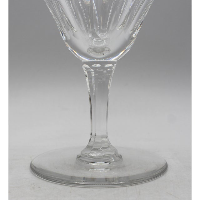 1961-1982 Belgian Val. St. Lambert Riviera Pattern Goblets - Set of Six For Sale - Image 4 of 6