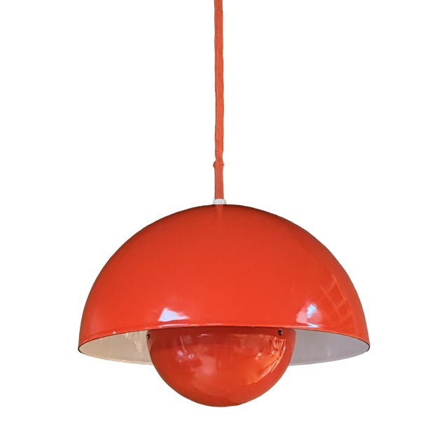 Flower Pot Pendant Lamp by Verner Panton for Louis Poulsen, Denmark, 1960s For Sale