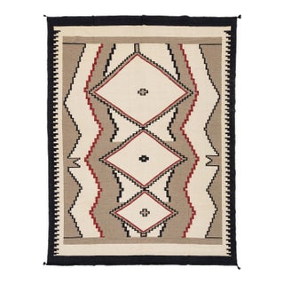 Modern Navajo-Style Wool Area Rug – Geometric Ganado & Klagetoh Inspired Design For Sale