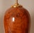 Ceramic Vintage Table Lamps Faux Elm Burl Wood French Ceramic Vase Lamps Brown Cognac - A Pair For Sale - Image 7 of 11