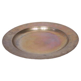 Large Round Tin Dish, 1820s For Sale