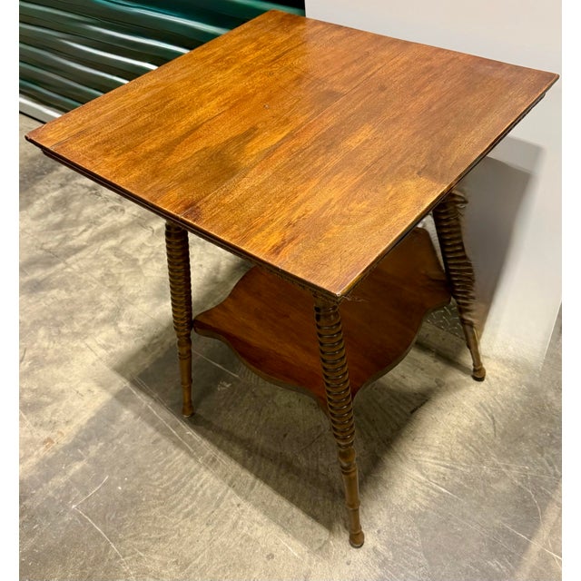 Antique Two-Tier Parlor Table For Sale - Image 4 of 10