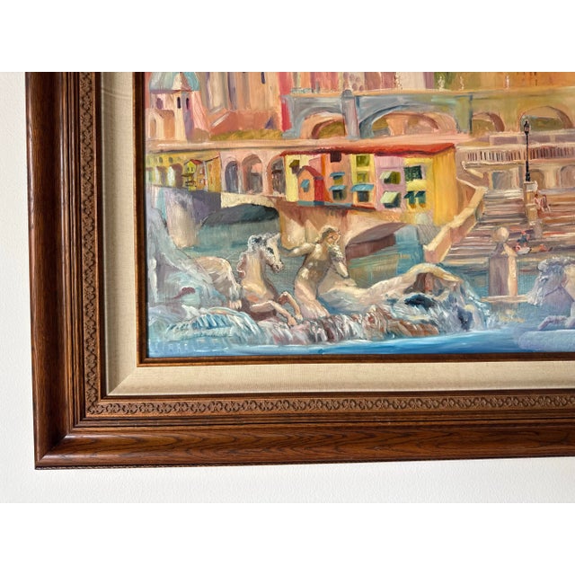 1980’s Vintage Parisian Landscape Oil Painting, Signed For Sale In Miami - Image 6 of 12
