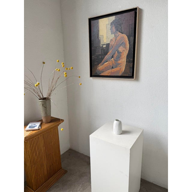 Small white porcelain vase by Kaiser (signed). Originating from Germany, this delicate little vase has a "crocodile skin"...