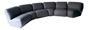 Vintage Knoll Charcoal Linen Modular Sofa
