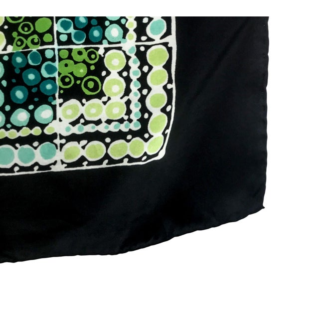 1980s Pure Silk Twill Vintage Scarf With Wall Hanging Scarf Holder For Sale - Image 5 of 10