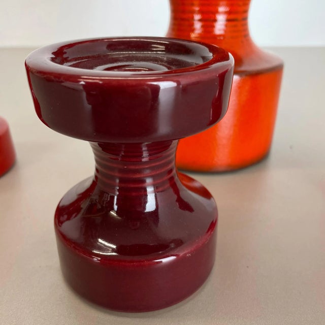 Ceramic Pottery Candleholder by Cari Zalloni for Steuler, Germany, 1970s, Set of 4 For Sale - Image 7 of 18