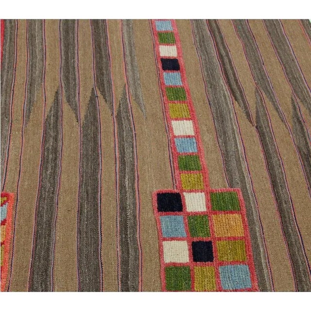 Handwoven Scandinavian Style Persian Kilim Area Rug - 3'11" × 9'10″ For Sale In Dallas - Image 6 of 8