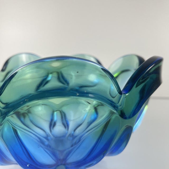 Glass Large Vintage Murano Glass Bowl, 1960 For Sale - Image 7 of 10