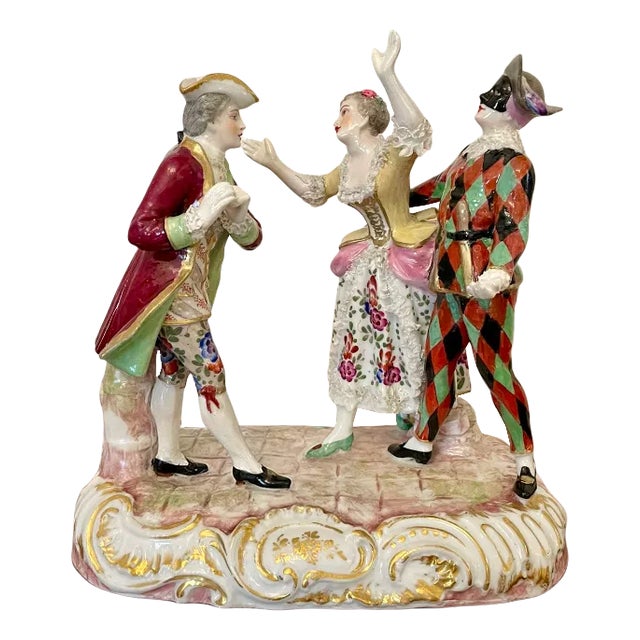 Antique French Victorian Porcelain Figurine by Eugene Clauss For Sale