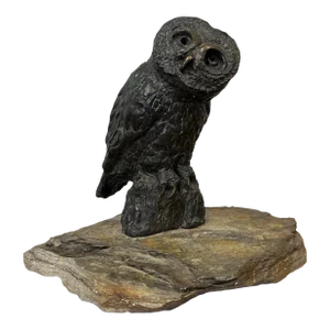 Bronze Owl Sculpture Signed Numbered