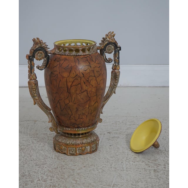 1990s Pair Chinese Style Lidded Decorative Urns For Sale - Image 13 of 15