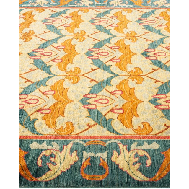 Solo Rugs Arts & Crafts Hand Knotted Area Rug, Green - 6' 2" x 9' 5" For Sale - Image 4 of 9