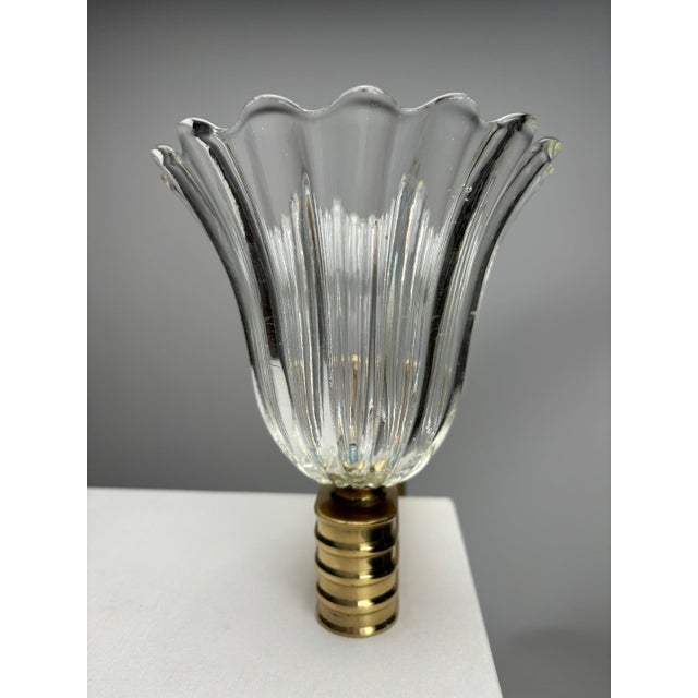 Metal Mid-Century Murano Glass Wall Lamps in the style of Ercole Barovier, Italy, 1990s, Set of 2 For Sale - Image 7 of 10