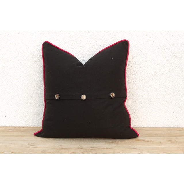 Shyama Black Dotted Ahir Handloom Pillow For Sale - Image 4 of 5
