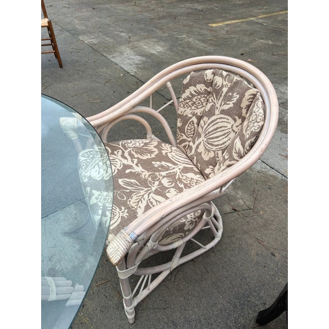 1970s Vintage Bamboo Dining Set of 5 For Sale - Image 10 of 11