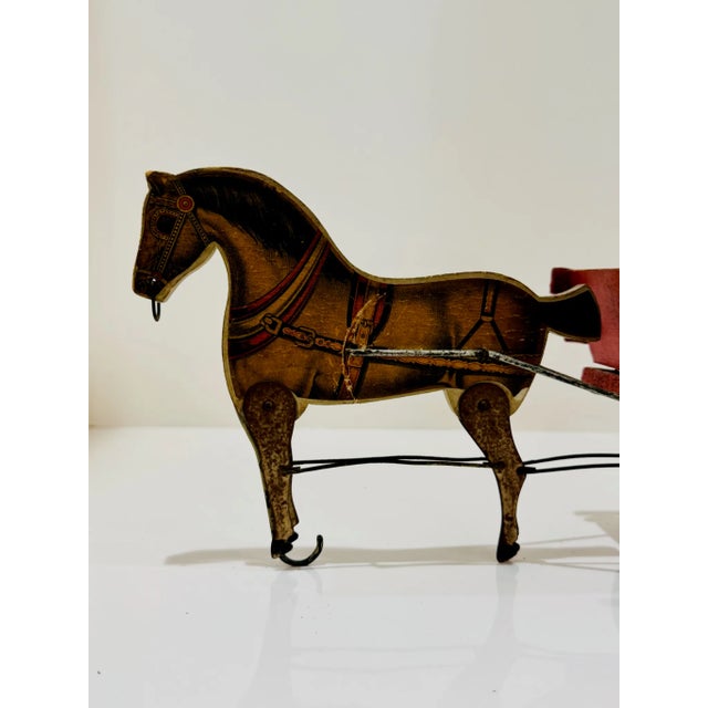 Folk Art 1911 Gibbs Toy Co. "Pacing Joe" Pull Toy Horse – Antique A rare and charming piece of early 20th-century...