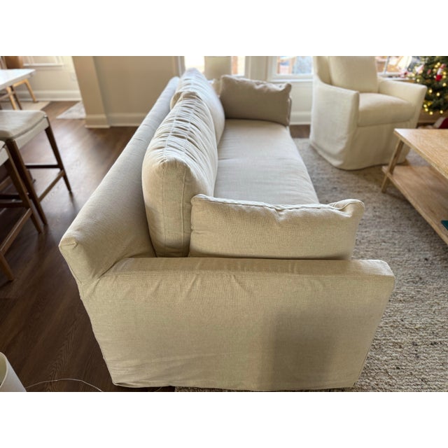 2020s Rowe Slipcover Custom Designer Sofa- New For Sale - Image 5 of 11