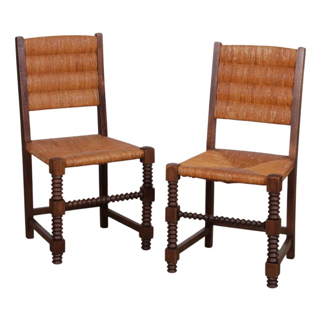 Chairs in the style of Charles Dudouyt, 1950s, Set of 2 For Sale