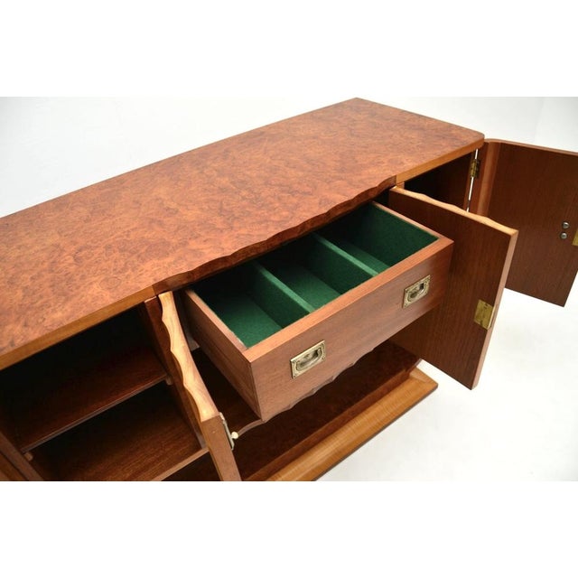 Art Deco Burr Walnut and Sycamore Sideboard, 1930s For Sale - Image 4 of 14