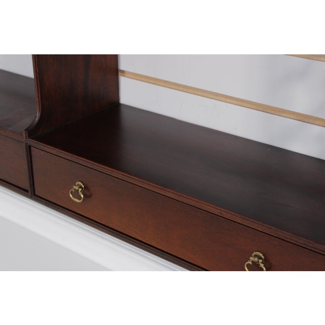 Brown Colonial Williamsburg Tradition House Mahogany Hanging Shelf For Sale - Image 8 of 14