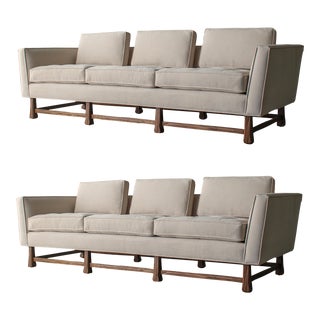 Pair of Minimalist Mid Century Sofas For Sale