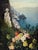 This atmospheric oil on canvas by Italian painter Alfredo Santini captures the timeless beauty of the Amalfi Coast through...