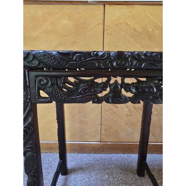 1930s Vintage Chinese Dragon Side Table For Sale - Image 4 of 14