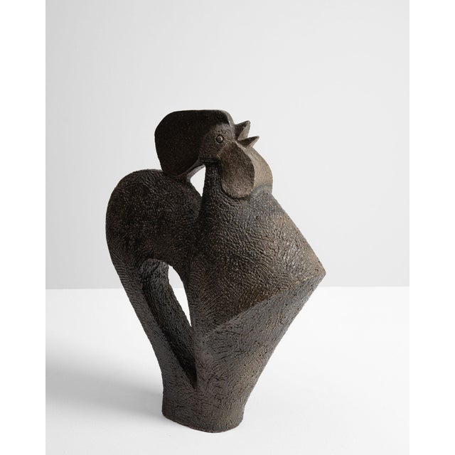Mid 20th Century France Brutalist Chocolate Terracotta Sculpture For Sale - Image 14 of 15