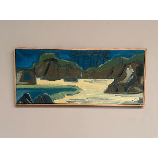 Gunne, Landscape, 1968, Oil Painting on Canvas, Framed For Sale - Image 14 of 18