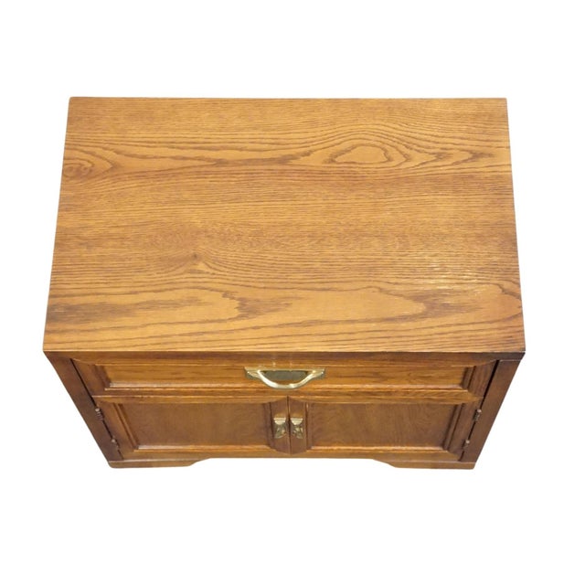 Thomasville Furniture Kallista Collection Contemporary Transitional 27" Cabinet Nightstand 25812 For Sale - Image 10 of 14