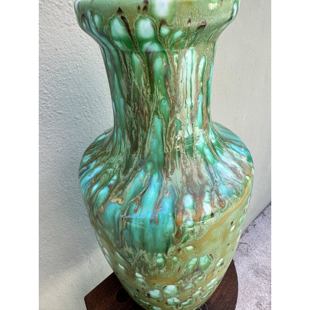 Art Nouveau Vase – Art Pottery Drip Glaze Baluster For Sale - Image 3 of 6