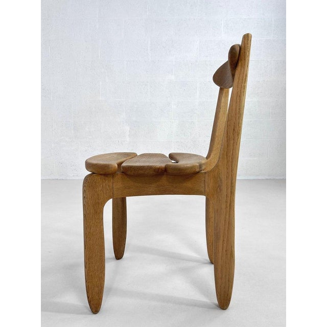 Thierry Dining Chairs in Oak by Guillerme et Chambron for Votre Maison, 1950s, Set of 6 For Sale - Image 9 of 11