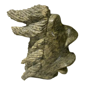 Mid 20th Century Signed Sculpture Jolly Aningmiuq Carved Stone Hunter