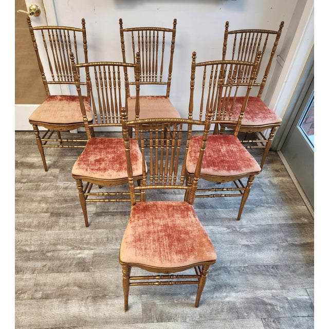 19th C. Faux Bamboo & Cane Ballroom Chairs - Set of 6 For Sale - Image 9 of 18