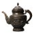 Vintage Tibetan Style Copper Teapot - High Relief Repoussé Ewer With Dragon Spout For Sale