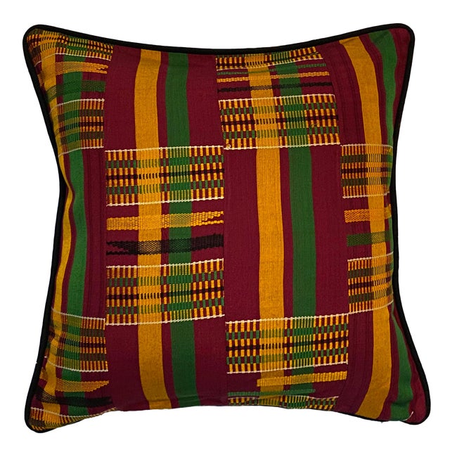 Vintage African Design Sherma Turkish Cotton Pillow For Sale