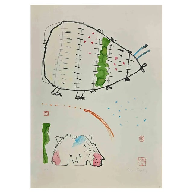 Martin Bradley, The Mouse, Lithograph, 1970s For Sale