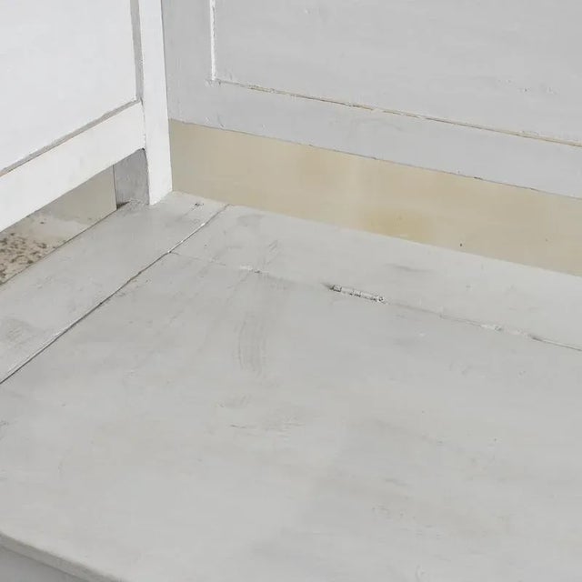 Wood Hungarian Pale Grey Bench, 1950s For Sale - Image 7 of 9