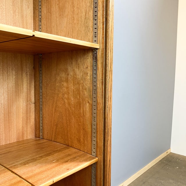 Roller Shutter Cabinet in Oak, 1950s For Sale - Image 6 of 10