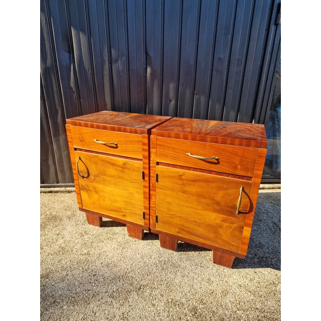 Vintage Burl Wood Bedside Tables, 1920s, Set of 2 For Sale - Image 10 of 18