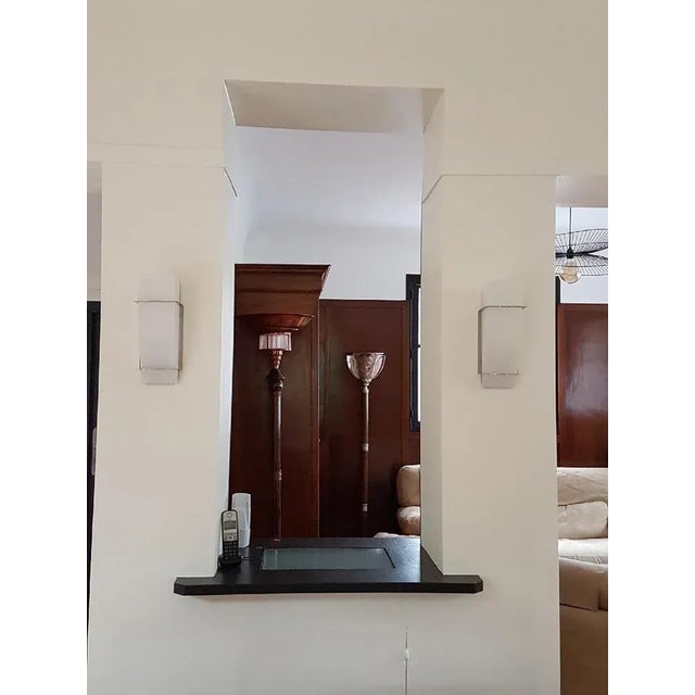 Glass Satin Glass and Metal Wall Light by Léonardo Marelli for Estiluz For Sale - Image 7 of 9