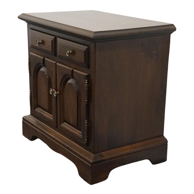 KLING COLONIAL Solid Pine Rustic Americana 26" Cabinet Nightstand 32-5016-205 25.5" High 26" Wide 17.25" Deep We...