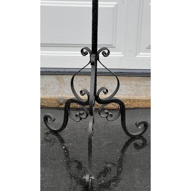 Antique Italian Wrought Iron Dinner Three Bellls on Stand For Sale - Image 9 of 11