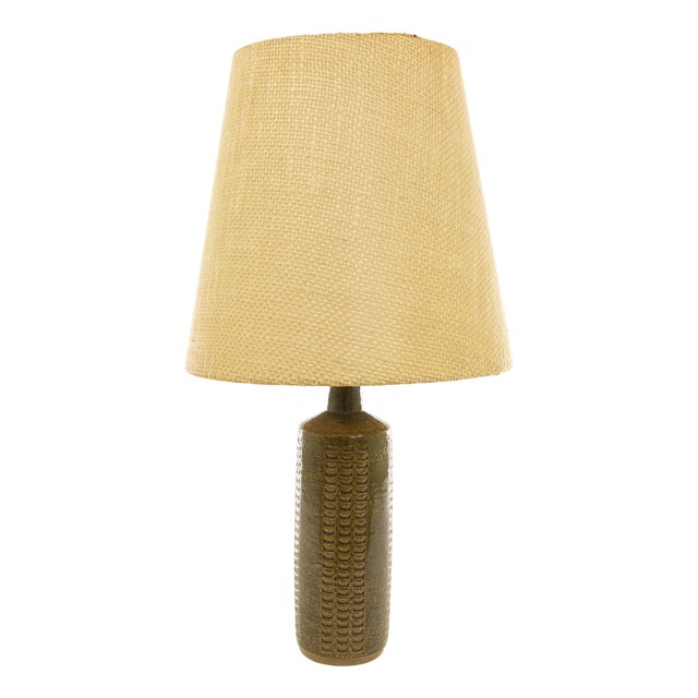 Dark Olive Table Lamp by Annelise and Per Linnemann-Schmidt for Palshus, 1960s For Sale