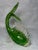 Glass Green Murano Glass Fish Sculpture with Gold, Italy, 1960s For Sale - Image 7 of 11