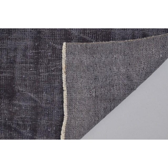 Mid 20th Century Modern Faded Black Anatolian Rug For Sale In Phoenix - Image 6 of 10